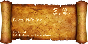 Bucz Márk névjegykártya